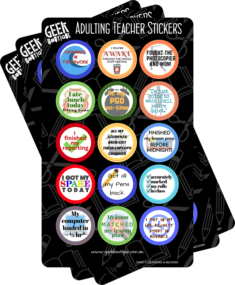 FREE! - Staff in Schools Adulting Stickers (Teacher-Made)